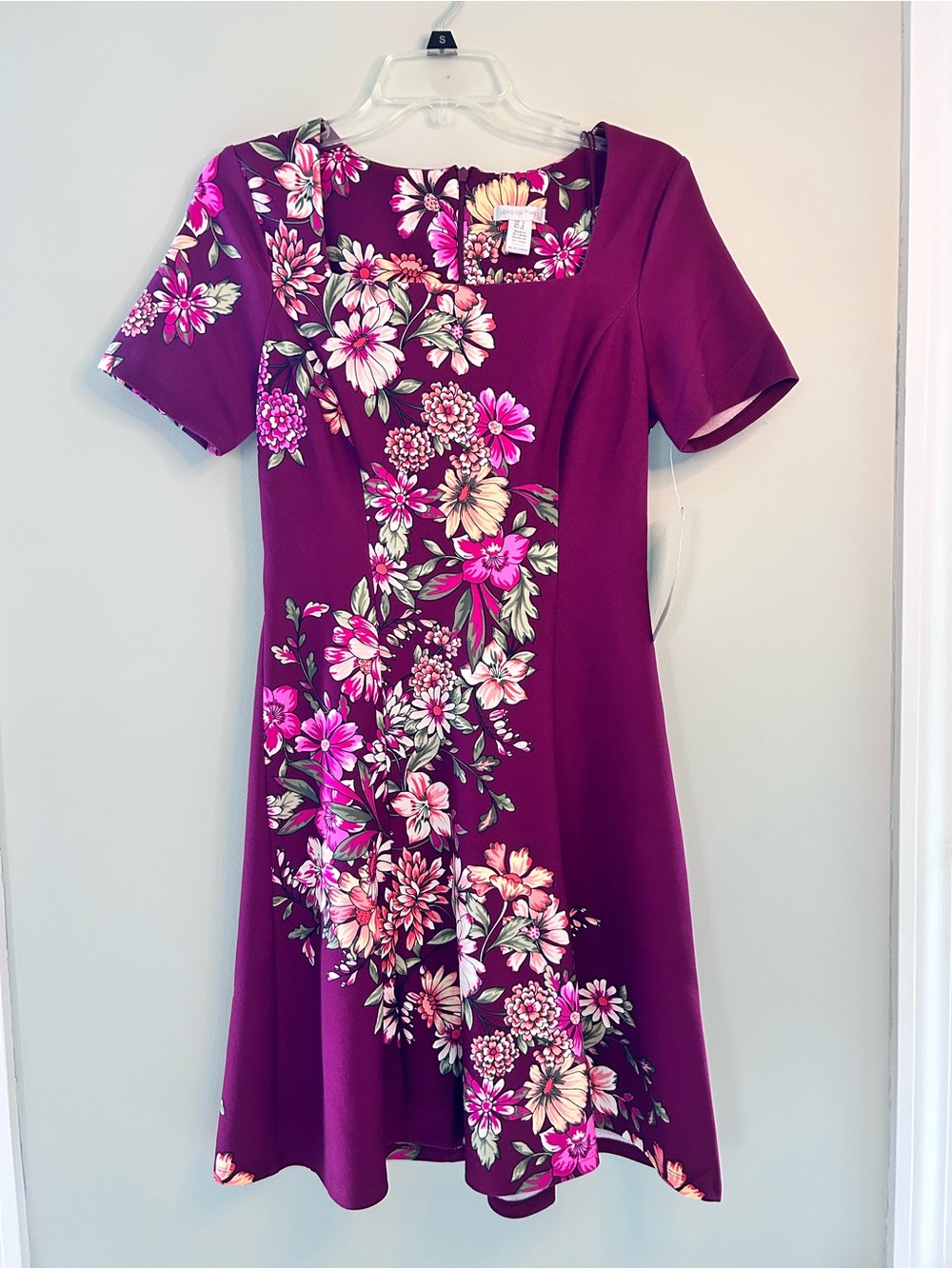 London Times Plum Floral Midi Dress 4
